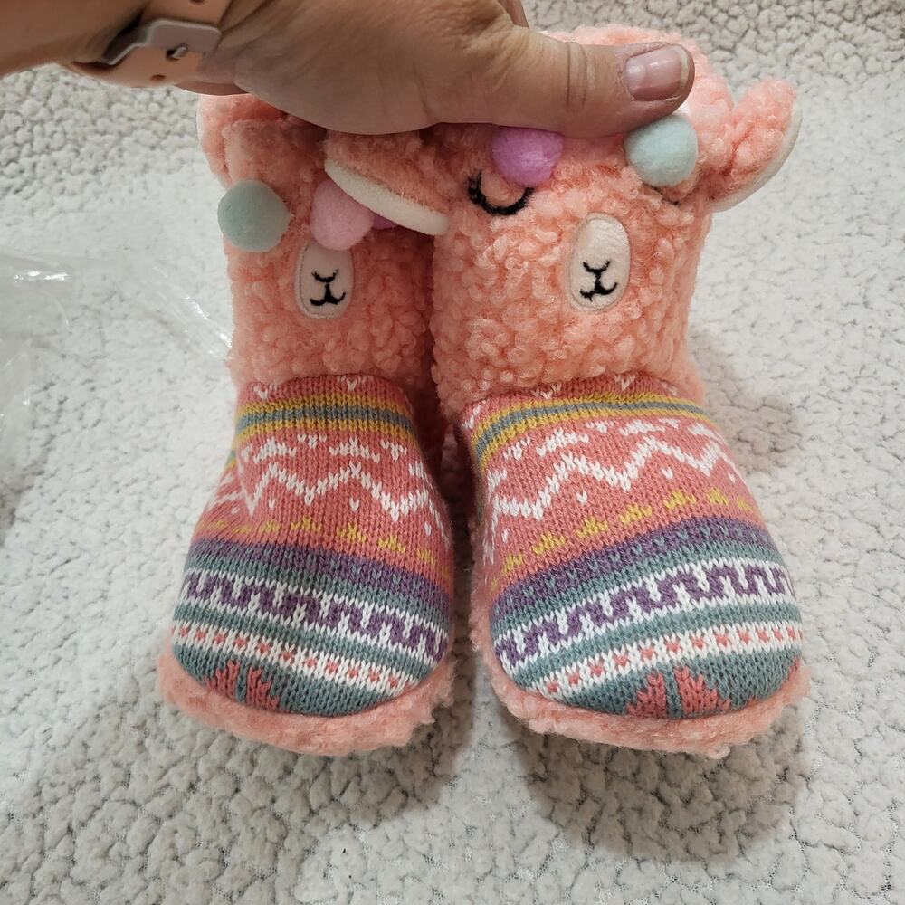 NEW Totes Bootie Slippers, Childrens Llama, US 9-10 Unisex Little Kid